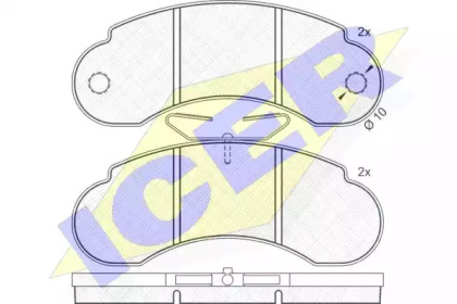 Комплект тормозных колодок ICER 140452