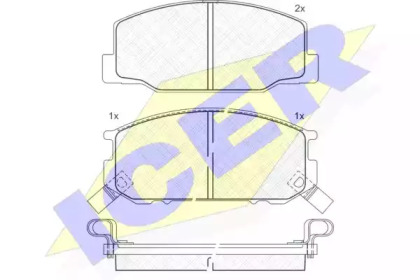 Комплект тормозных колодок ICER 140501