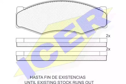 Комплект тормозных колодок ICER 140506