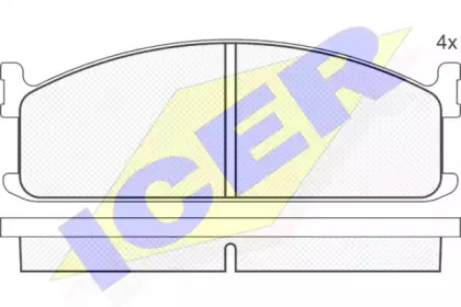 Комплект тормозных колодок ICER 140521