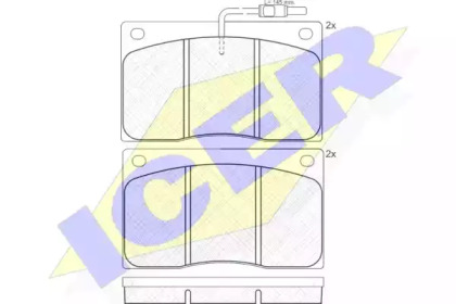 Комплект тормозных колодок ICER 140544