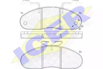 Комплект тормозных колодок ICER 140561