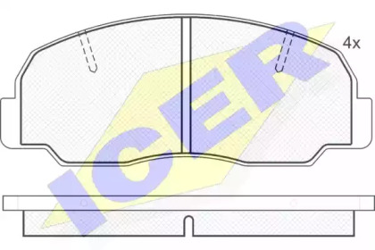 Комплект тормозных колодок ICER 140604