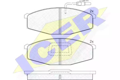 Комплект тормозных колодок ICER 140694