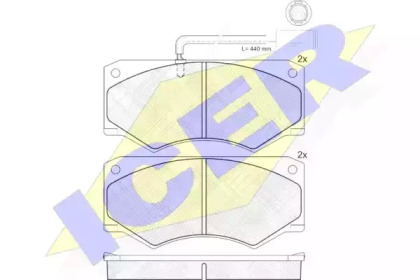 Комплект тормозных колодок ICER 140731