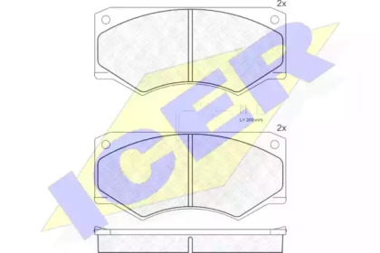 Комплект тормозных колодок ICER 140814