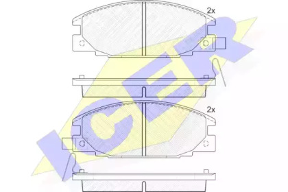 Комплект тормозных колодок ICER 140853
