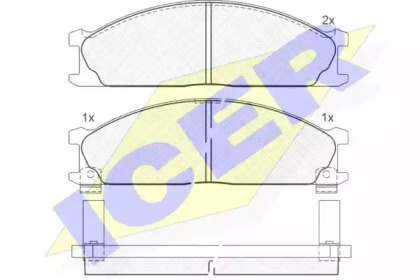 Комплект тормозных колодок ICER 140885