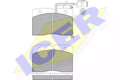 Комплект тормозных колодок ICER 140892