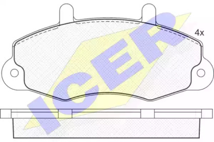 Комплект тормозных колодок ICER 140896