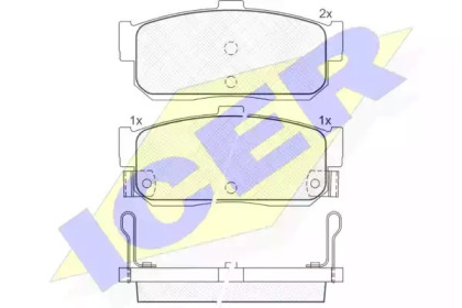 Комплект тормозных колодок ICER 140915