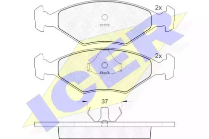 Комплект тормозных колодок ICER 140926