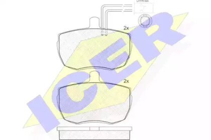 Комплект тормозных колодок ICER 140935