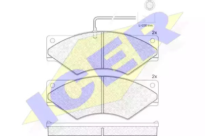 Комплект тормозных колодок ICER 140965