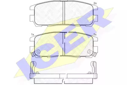 Комплект тормозных колодок ICER 140991