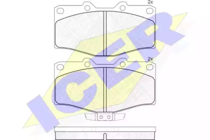 Комплект тормозных колодок ICER 141006