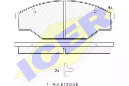 Комплект тормозных колодок ICER 141009