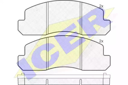 Комплект тормозных колодок ICER 141044