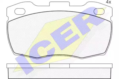 Комплект тормозных колодок ICER 141089