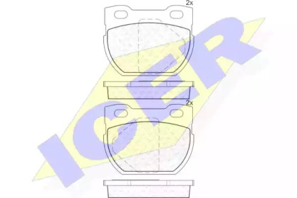 Комплект тормозных колодок ICER 141090-201