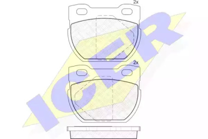 Комплект тормозных колодок ICER 141090
