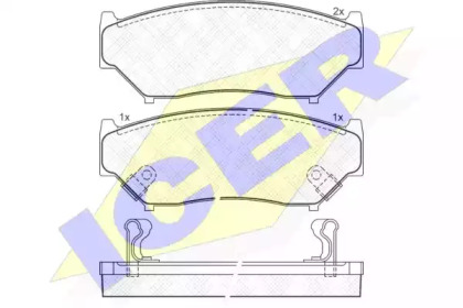 Комплект тормозных колодок ICER 141096