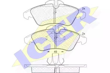 Комплект тормозных колодок ICER 141104-046