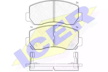 Комплект тормозных колодок ICER 141164
