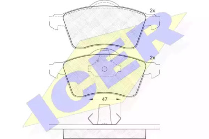 Комплект тормозных колодок ICER 141166