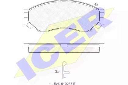 Комплект тормозных колодок ICER 141234
