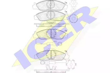 Комплект тормозных колодок ICER 141237
