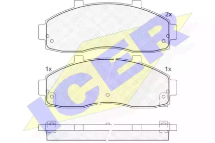 Комплект тормозных колодок ICER 141246