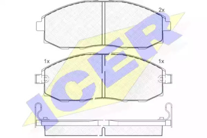 Комплект тормозных колодок ICER 141266