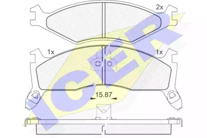 Комплект тормозных колодок ICER 141270-205