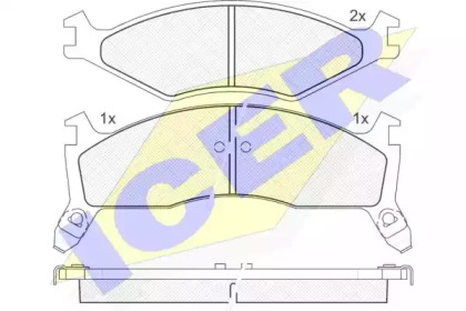 Комплект тормозных колодок ICER 141270
