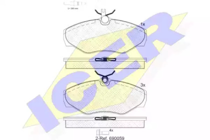 Комплект тормозных колодок ICER 141315-203