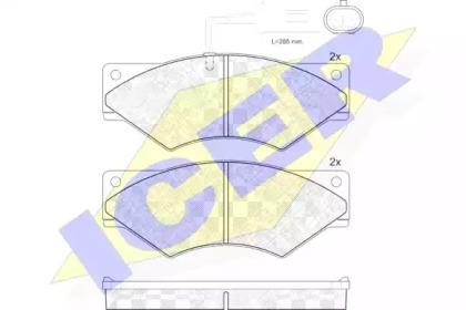 Комплект тормозных колодок ICER 141328