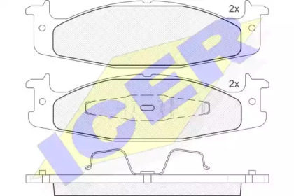 Комплект тормозных колодок ICER 141403