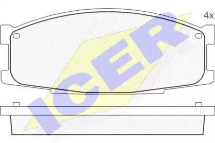 Комплект тормозных колодок ICER 141505