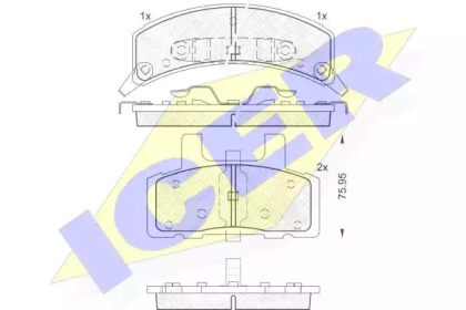 Комплект тормозных колодок ICER 141563