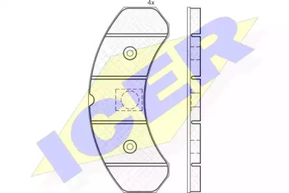 Комплект тормозных колодок ICER 150431