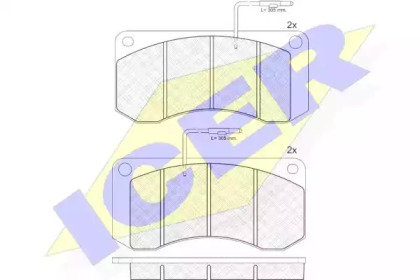 Комплект тормозных колодок ICER 150659