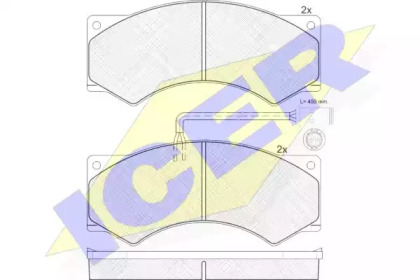 Комплект тормозных колодок ICER 150759