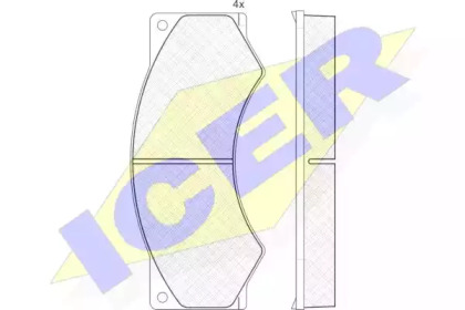 Комплект тормозных колодок ICER 150765