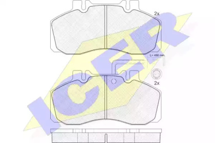 Комплект тормозных колодок ICER 150903