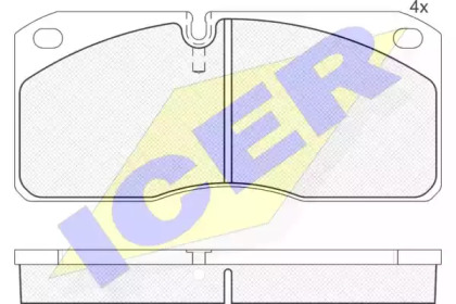 Комплект тормозных колодок ICER 151078