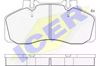 Комплект тормозных колодок ICER 151080