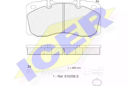 Комплект тормозных колодок ICER 151161-117