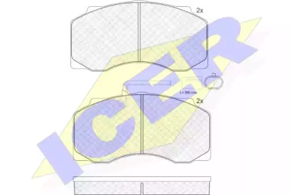 Комплект тормозных колодок ICER 151221