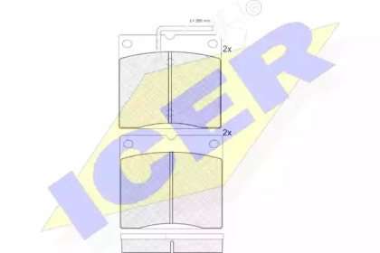 Комплект тормозных колодок ICER 151223